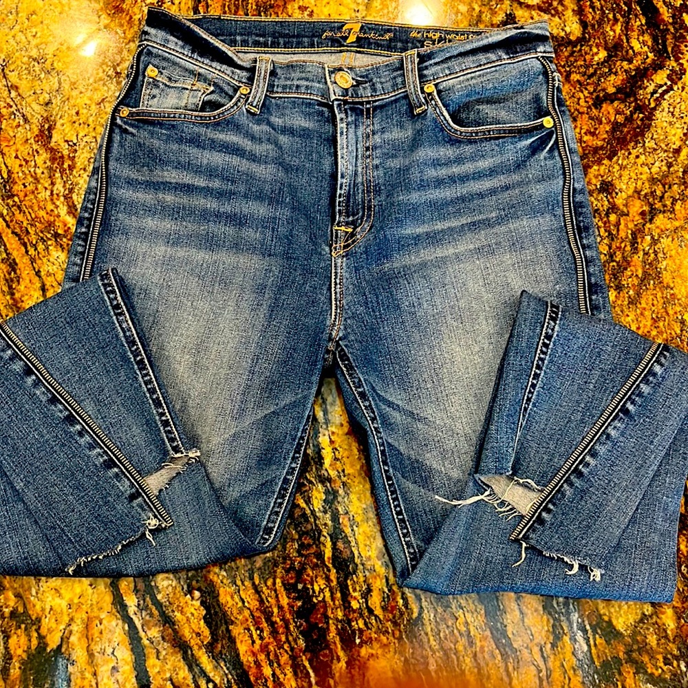 Seven for all mankind zippered denim